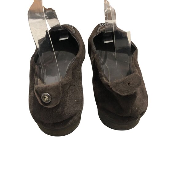 Vince Camuto Collection Womens Flats Loafers Skull Rhinestones Suede Brown 37 6 - Picture 4 of 8